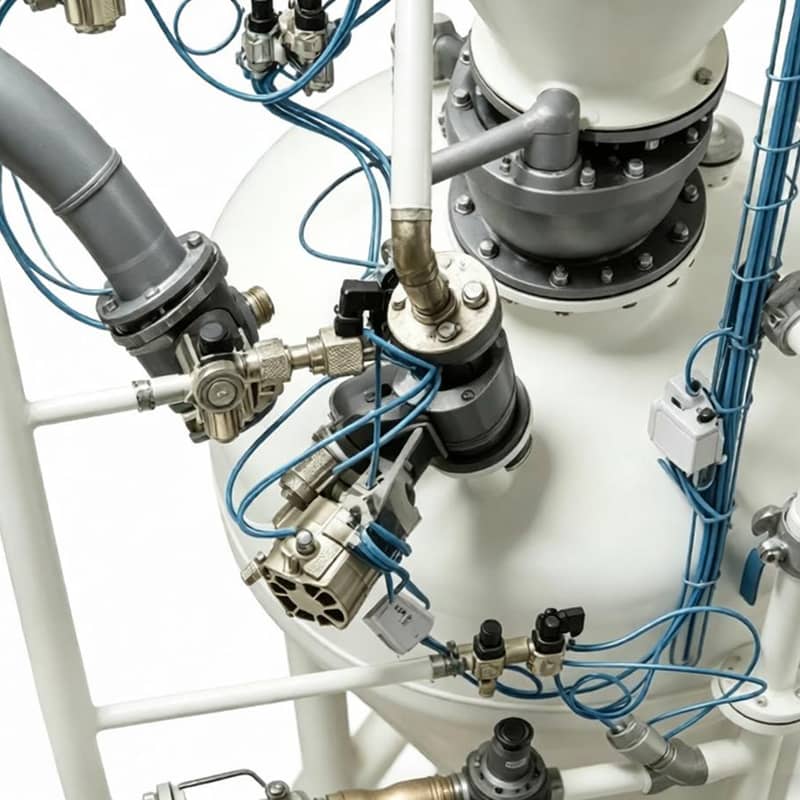 Fully automatic bin pump positive pressure conveying system